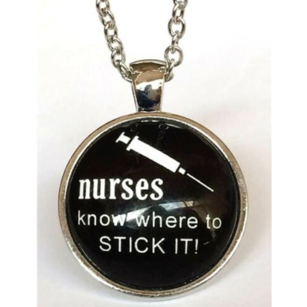 Funny Nursing Necklace Syringe Nurse Graduation Gift RN LPN CNA ARNP 22" Long